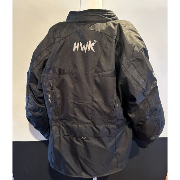 NWOT HWK Bikercore Touring Stunt Motorcycle Jacket Womens 3XL CE Armour Black - Picture 2 of 7
